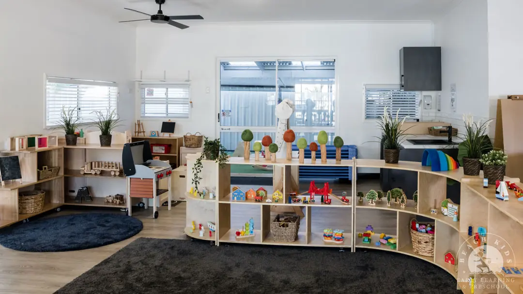 A wide view of a Beach Kids Preschool room